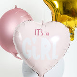 Folienballon "It's a GIRL" Herz
