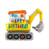 Folienballon XL Bagger "Happy Birthday"