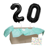 Heliumballon-Geschenk 2 XXL Wunschzahlen Schwarz - DECORAMI