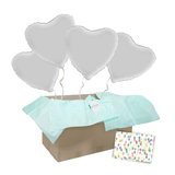 Heliumballon-Geschenk 4 Herzen Wunschfarbe