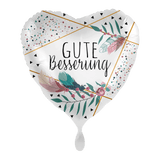 Heliumballon-Geschenk "Gute Besserung" Boho