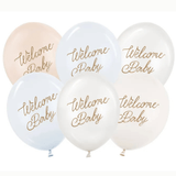 Luftballon Ø 30cm "Welcome Baby" 6 Stk.