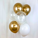 Luftballon-Set Chrom-Mix Gold 10 Stk.