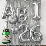 XXL Ballonschriftzug "ABI 2026" Silber