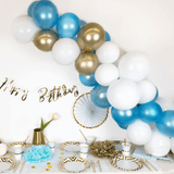 Ballongirlanden-Kit DIY Gold-Blau