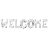 Ballonschriftzug "Welcome" Silber - DECORAMI