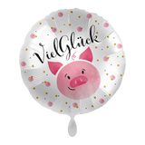 Heliumballon-Geschenk "Viel Glück" Schwein - DECORAMI