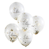 Konfetti-Ballons Ø 30 cm "Eid Mubarak" 5 Stk. - DECORAMI