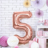 Zahlen Ballon 5 XXL Roségold - DECORAMI