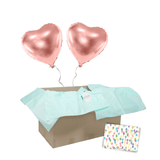 + 2 Herzen Helium-gefüllt (nur in Kombination mit 2 XXL Zahlen bestellbar) Rosegold - DECORAMI