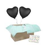 + 2 Herzen Helium-gefüllt (nur in Kombination mit 2 XXL Zahlen bestellbar) Schwarz - DECORAMI