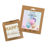 DECORAMI Set Luftballons Pastell-Mix & "Happy Brithday" Servietten 20 Stk.
