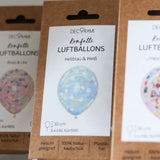 Luftballon-Set Konfetti Hellblau & Weiß 5 Stk.
