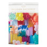 Backdrop-Kit Regenbogen Tasseln & Ballongirlande