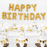 Ballonschriftzug "Happy Birthday" Gold