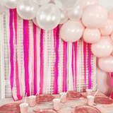DIY-Partyvorhang Rosa-Lila-Weiß - DECORAMI 