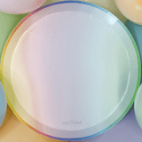 Pappteller Pastell 8+1 Stk.
