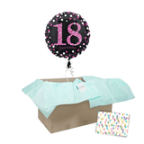 Heliumballon-Geschenk "18" Happy Birthday Pink