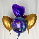 Heliumballon-Geschenk "Eid Mubarak" Lila