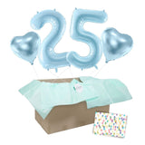 Heliumballon-Geschenk Geburtstagsballon Set Deluxe Pastell Blau - DECORAMI