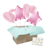 Heliumballon-Geschenk Girl Sterne & Herzen