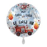 Heliumballon-Geschenk "Mit Tatü Tata ins neue Lebensjahr"