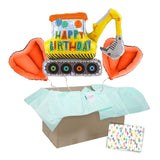 Heliumballon-Geschenk XL Bagger "Happy Birthday" - DECORAMI 