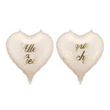 Herzballons "Alles Liebe zur Hochzeit" 2 Stk.