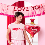 Seidenpapier Girlande "I Love You"