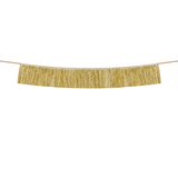 Stoffgirlande Fransen Gold