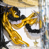 Stoffgirlande Fransen Gold