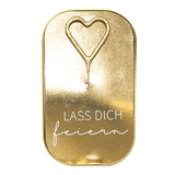 Wondercake "Lass Dich feiern" mit Herz-Wunderkerze