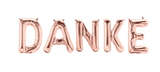 Ballonschriftzug "Danke" Roségold - DECORAMI