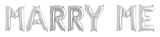Ballonschriftzug "Marry Me" Silber - DECORAMI