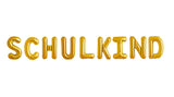 Ballonschriftzug "Schulkind" Gold - DECORAMI