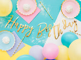 Girlande "Happy Birthday" Gold - DECORAMI