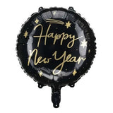 Heliumballon-Geschenk "Happy New Year" Schwarz/Gold - DECORAMI